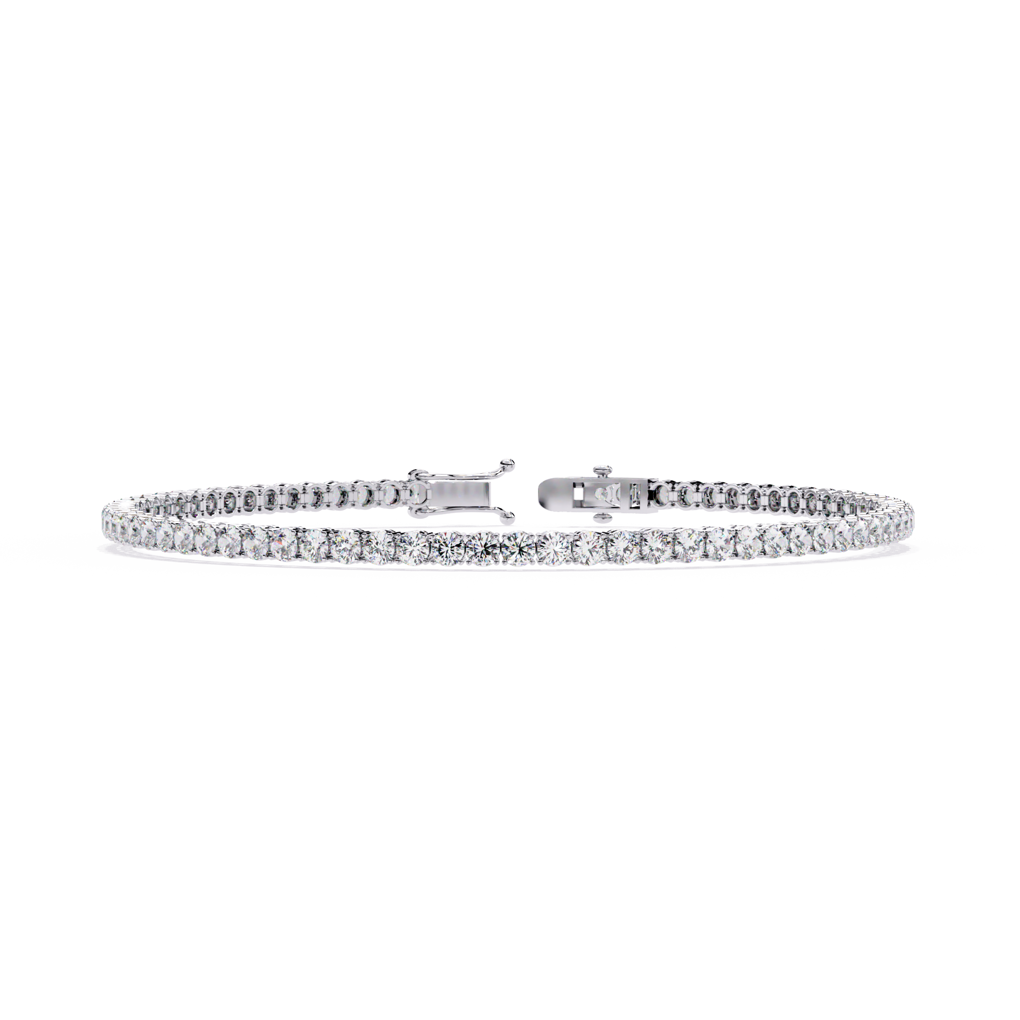 Solitairekart 3.89ct Round Lab Grown Diamond Tennis Bracelet
